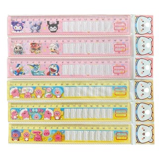 [Chuyên sỉ] Combo 10 Thước nhựa cute gấu dâu,capy, kurumi 20cm