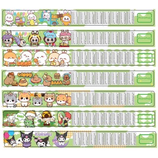 [Chuyên sỉ] Combo 10 Thước nhựa cute gấu dâu,capy, kurumi 20cm