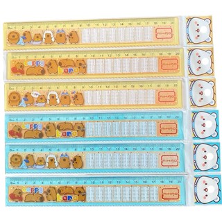 [Chuyên sỉ] Combo 10 Thước nhựa cute gấu dâu,capy, kurumi 20cm