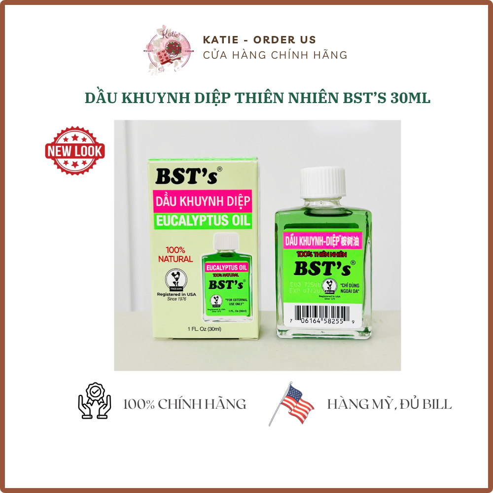 [Chính hãng] Dầu khuynh diệp BST's USA 30ml - Mẫu mới 2025