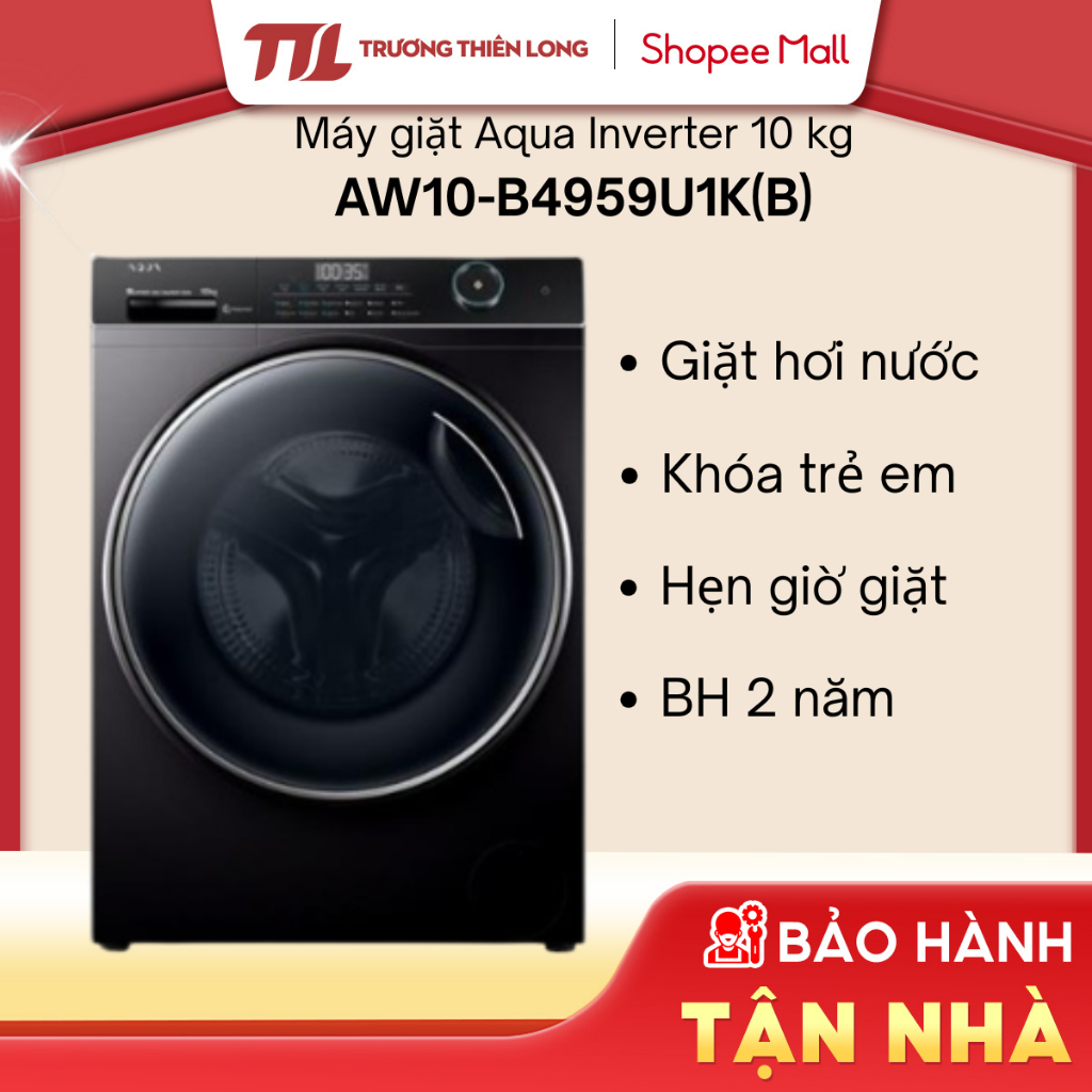 Máy Giặt Aqua Inverter 10 Kg AW10-B4959U1K(B) [TOÀN QUỐC]