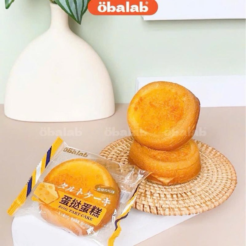Thùng 2kg(33 cái) bánh tart trứng vị chà bông thịt nướng của hãng obalab đậm vị thơm ngon.