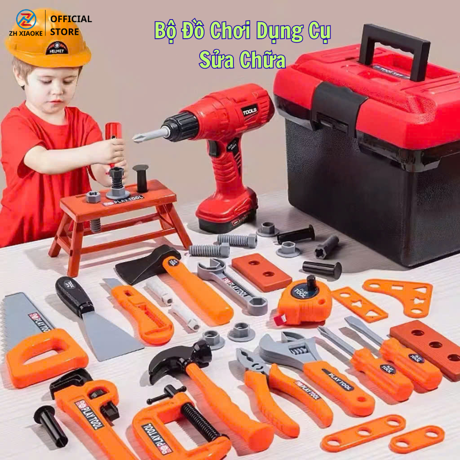 Bộ đồ chơi kỹ sư sửa chữa kỹ thuật cho bé ZH XIAOKE Bộ Dụng Cụ đồ chơi cho trẻ em Phát Triển Trí Tuệ
