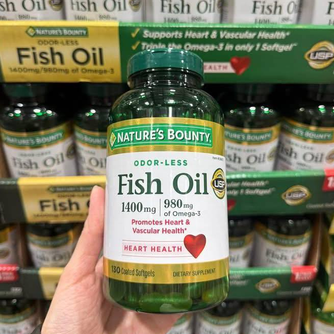 Dầu cá Nature's Bounty Fish Oil 1400mg bổ sung Omega 3