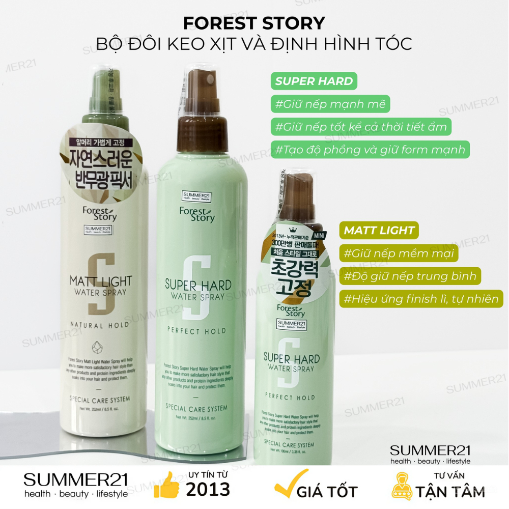 Keo xịt tóc cố định tóc FOREST STORY WATER SPRAY