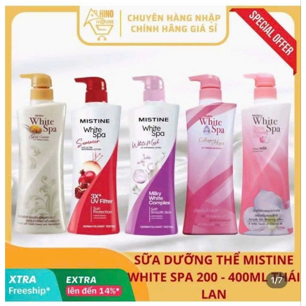 ( chính hãng) 400mlSữa Dưỡng Thể White Spa Mistine Thái Lan