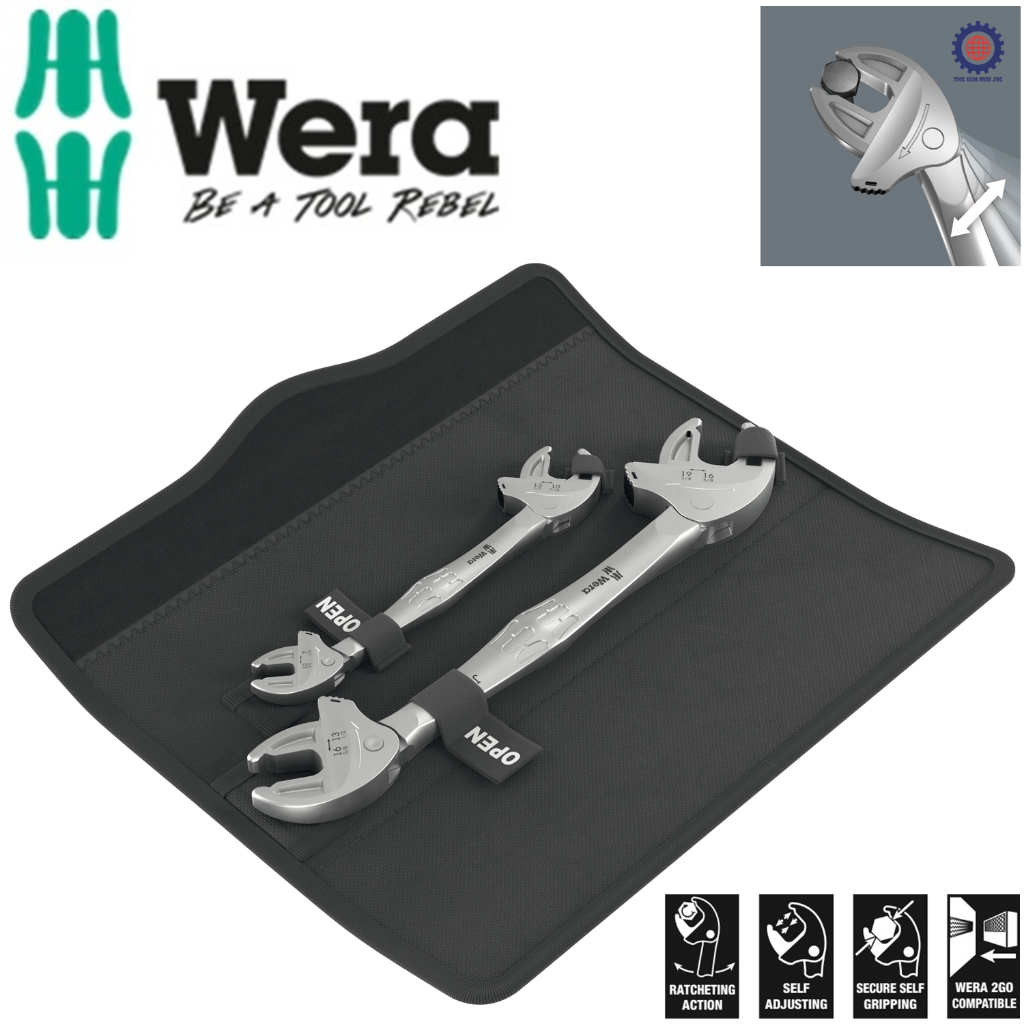 Bộ cờ lê Wera tự động điều chỉnh 6006 Joker 2 Set 1 Self-setting double spanner Wera 05020340001