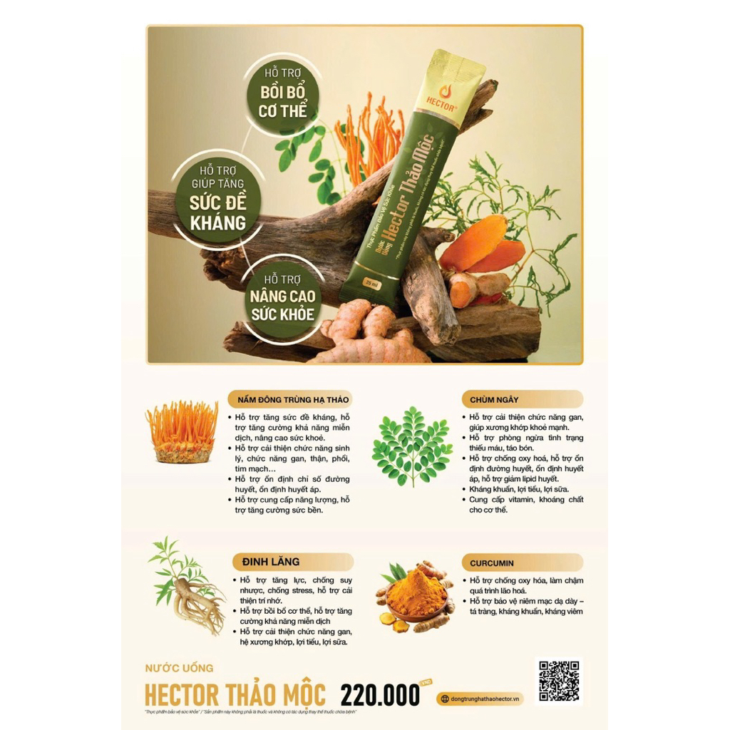 Nước đông trùng hạ thảo Hector Thảo Mộc