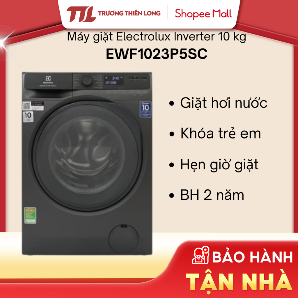 [VC 10%] EWF1023P5SC - Máy Giặt Cửa Trước ELECTROLUX Inverter 10 Kg EWF1023P5SC - [TOÀN QUỐC]