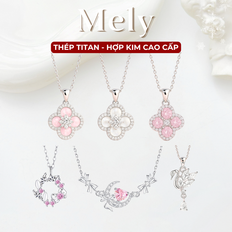 Dây chuyền nữ sợi mảnh đính đá sang trọng kiểu dáng tiểu thư dể thương Princess, Vòng Cổ Quà Tặng