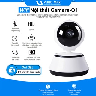 V380 Max Q1 CCTV Kết nối WiFi Camera an ninh nhà thông minh IP Camera Baby/Pet/Nanny HD 1080P Máy ảnh