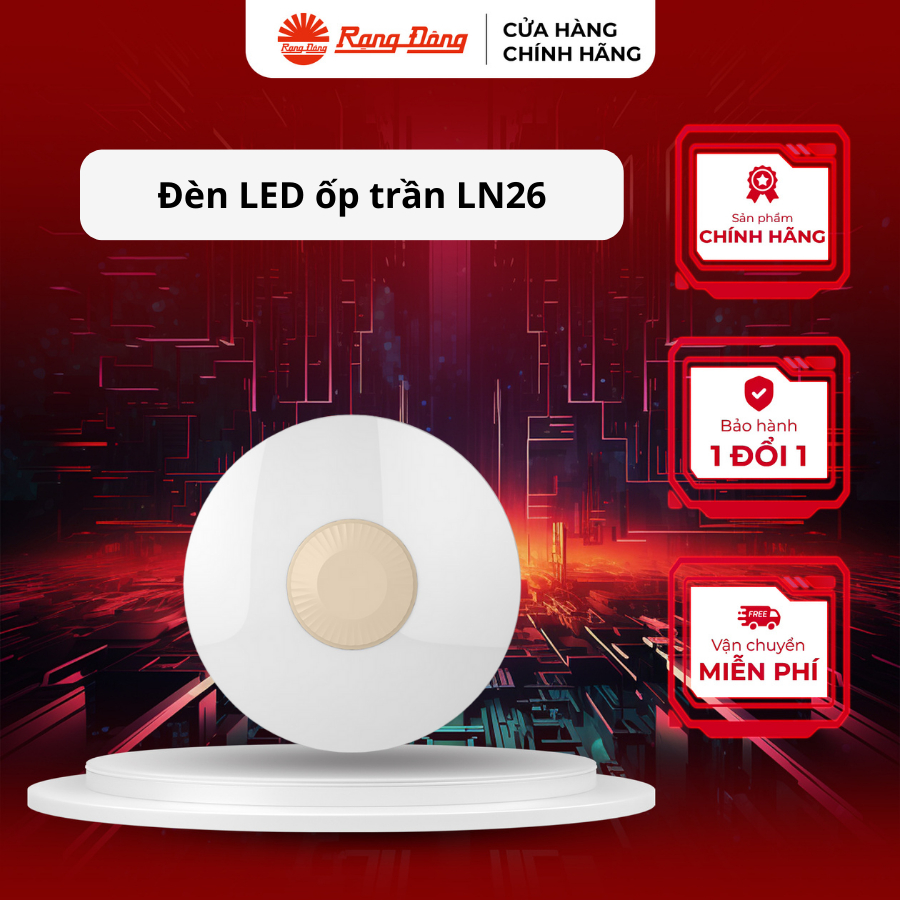Đèn LED ốp trần Rạng Đông. Model: LN26 250/18W