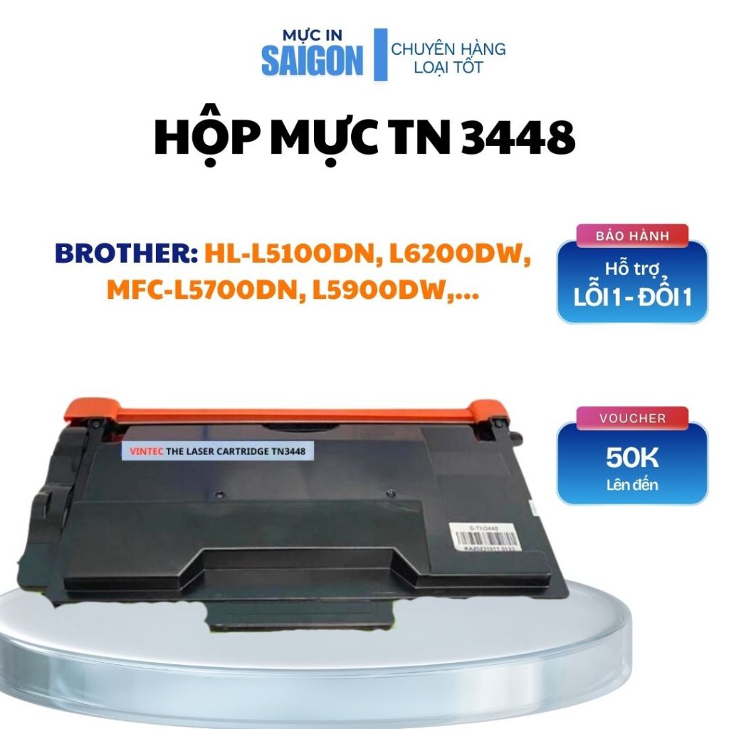 [TN3448] VinTec Hộp Mực Máy In HL L5100/L5700/L6200/5900 Đã Có Sẵn Mực In Đậm Nét Tiết Kiệm Thời Gia