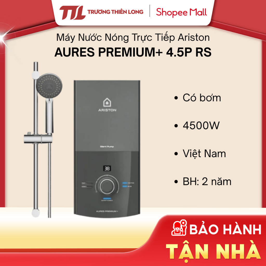 AURES PREMIUM+ 4.5P RS - Máy Nước Nóng Trực Tiếp Ariston AURES PREMIUM+ 4.5P RS [TOÀN QUỐC]