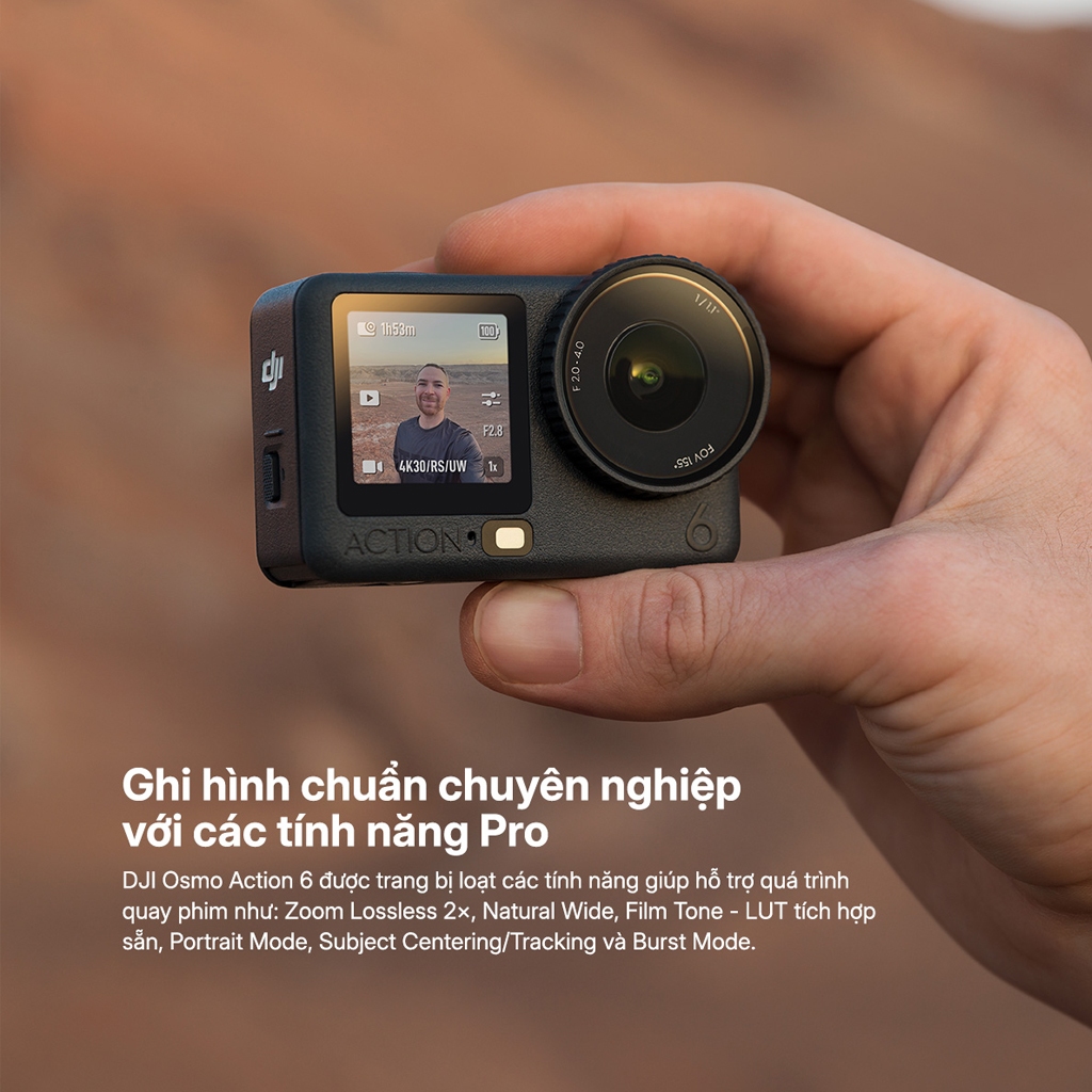 Camera Hành Động DJI Osmo Action 6 Máy Quay Hành Trình 4K 120fps, Cảm Biến Vuông Mới (DJI OA 6) | BigBuy360 - bigbuy360.vn