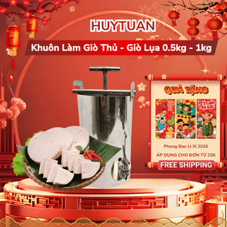Khuôn làm giò xào inox xịn 1kg, khuôn làm giò chả, khuôn làm chả lụa