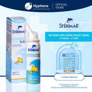   HSD:T1 2027  Xịt Mũi Cá Heo Vàng Sterimar Nose Hygiene Baby - Sơ sinh 0 - 3 tuổi - 50ml 