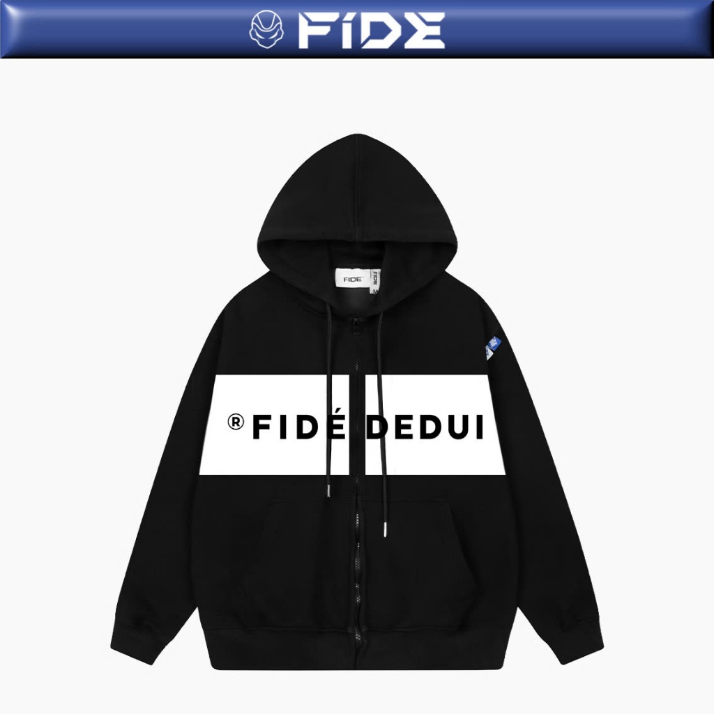 Áo Khoác Hoodie zip FIDÉ chất vải PC Cotton form rộng unisex nam nữ chống nắng - HZ03