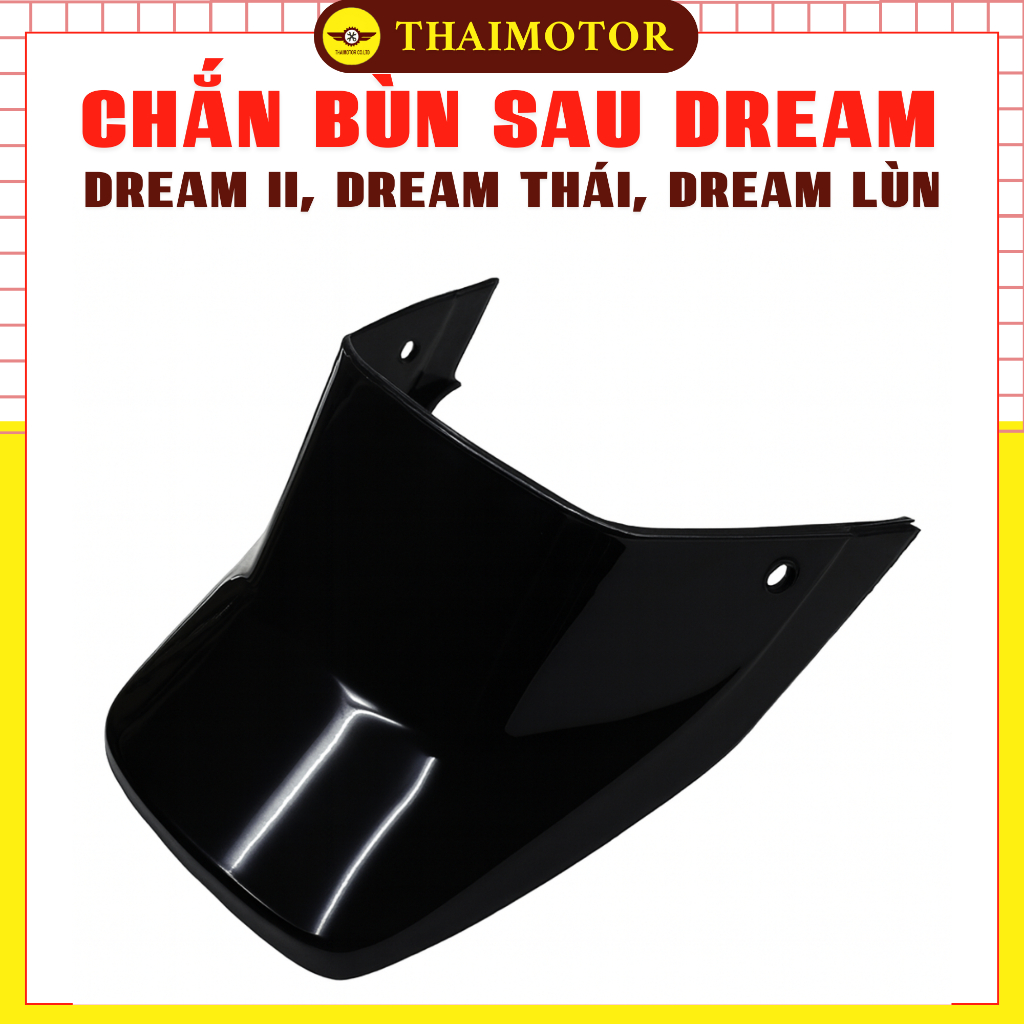 Dè Sau (Chắn Bùn) Xe Máy Dành Cho Dream II / Dream Thái / Lùn - Nhựa Dẻo Siêu Bền, Lắp Chuẩn Zin