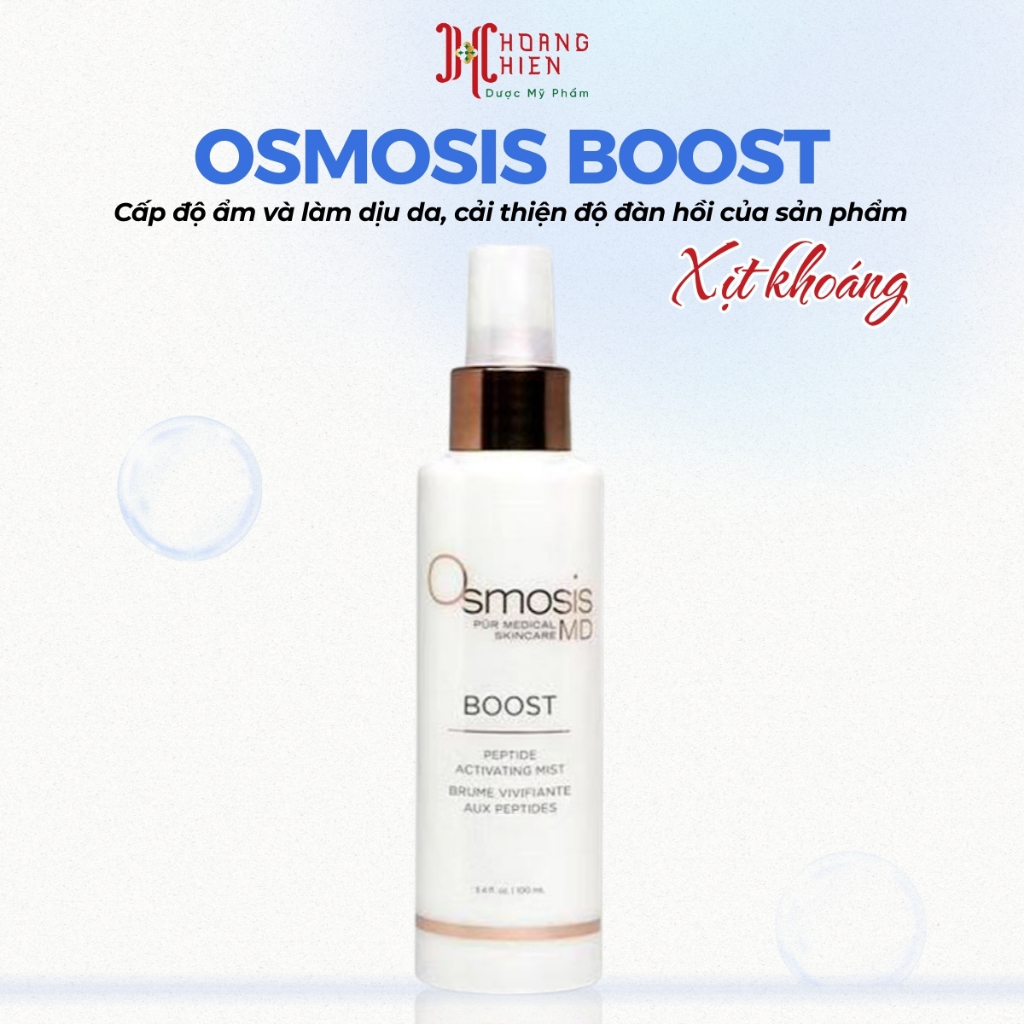 Xịt khoáng phục hồi và làm dịu da Osmosis Boost Peptide Activating Mist Từ Hoa Kỳ - 100ml