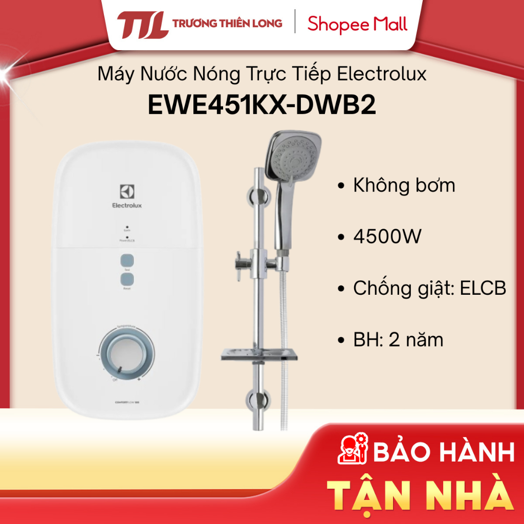 EWE451QX-W4 | EWE451QB-W4 | EWE451RB-G6 | EWE451SB-G6 | EWE451KX-DWB2 - Máy Tắm Nóng 4500W Electrolu