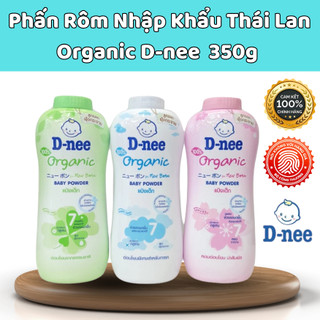 Phấn Rôm Nhập Khẩu Thái Lan Organic D-nee 350g ,Phấn Thơm sẽ làm dịu da, giảm mẩn đỏ và cảm giác khó chịu, Chính hãng.