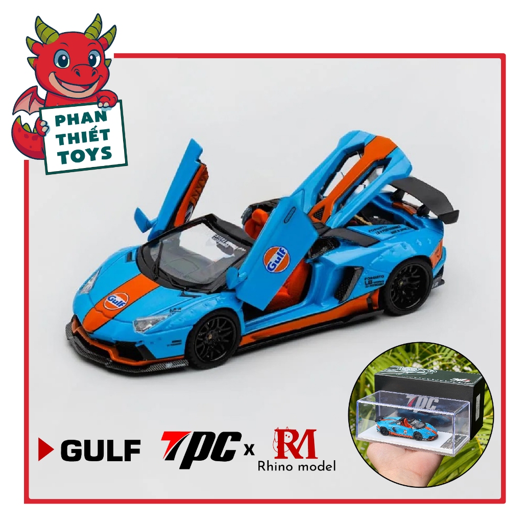 Mô hình xe Lamborghini LP720-4 Roadster Wide-Body tỉ lệ 1:64 TPC & Rhino model RM