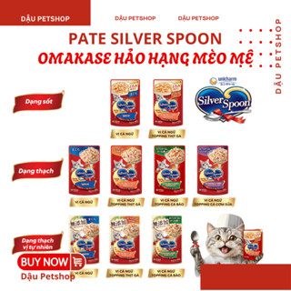 🐟 Pate Silver Spoon Cho Mèo – Dạng Sốt & Thạch, Hương Vị Umami Nhật Bản