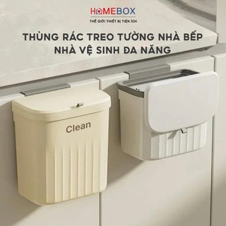  Thùng rác treo tường nhà bếp có nắp ngăn mùi Thùng đựng rác đa năng dán tường văn phòng nhà vệ sinh 