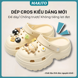 Dép Sục Nữ MAKITO Chất Liệu Eva Cao Cấp Kiểu Dáng Basic Sục Đế Cao Mềm Chống Trượt Chống Thấm Nước