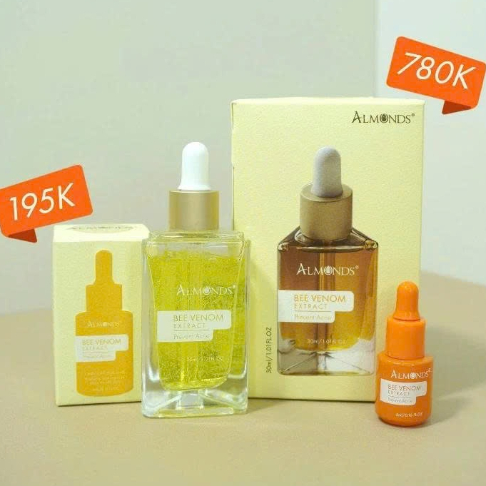 Serum Hỗ Trợ Giảm Mụn Nọc Ong 5ml , 30ml ALMONDS Bee Venom Extract