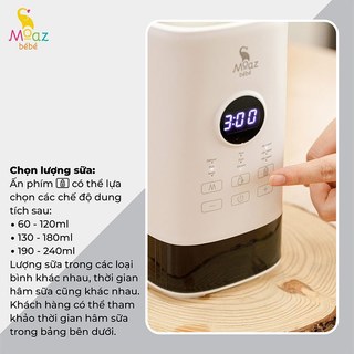 [Tặng thìa báo nóng] Máy hâm sữa siêu tốc Moazbebe MB033 - BẢO HÀNH 12 THÁNG LỖI SẢN XUẤT