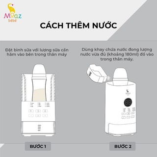 [Tặng thìa báo nóng] Máy hâm sữa siêu tốc Moazbebe MB033 - BẢO HÀNH 12 THÁNG LỖI SẢN XUẤT