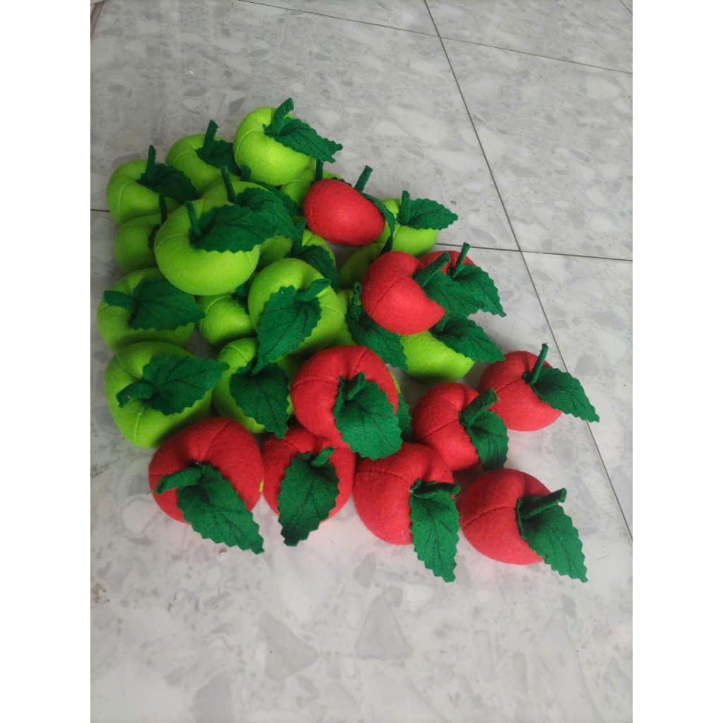 ĐỒ CHƠI MẦM NON THỦ CÔNG _ COMBO 5 QUẢ TÁO
