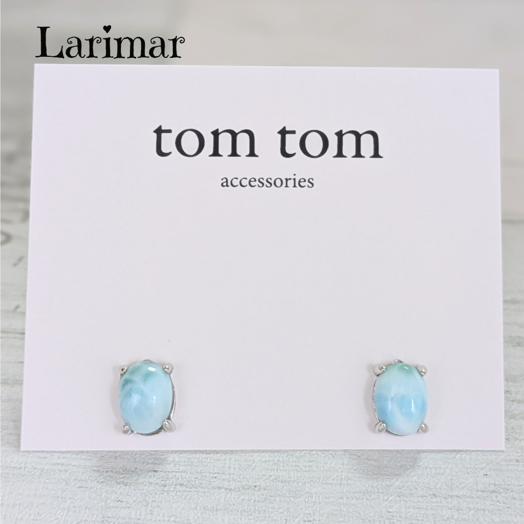 Gemstone earrings【Larimar】Direct from Japan