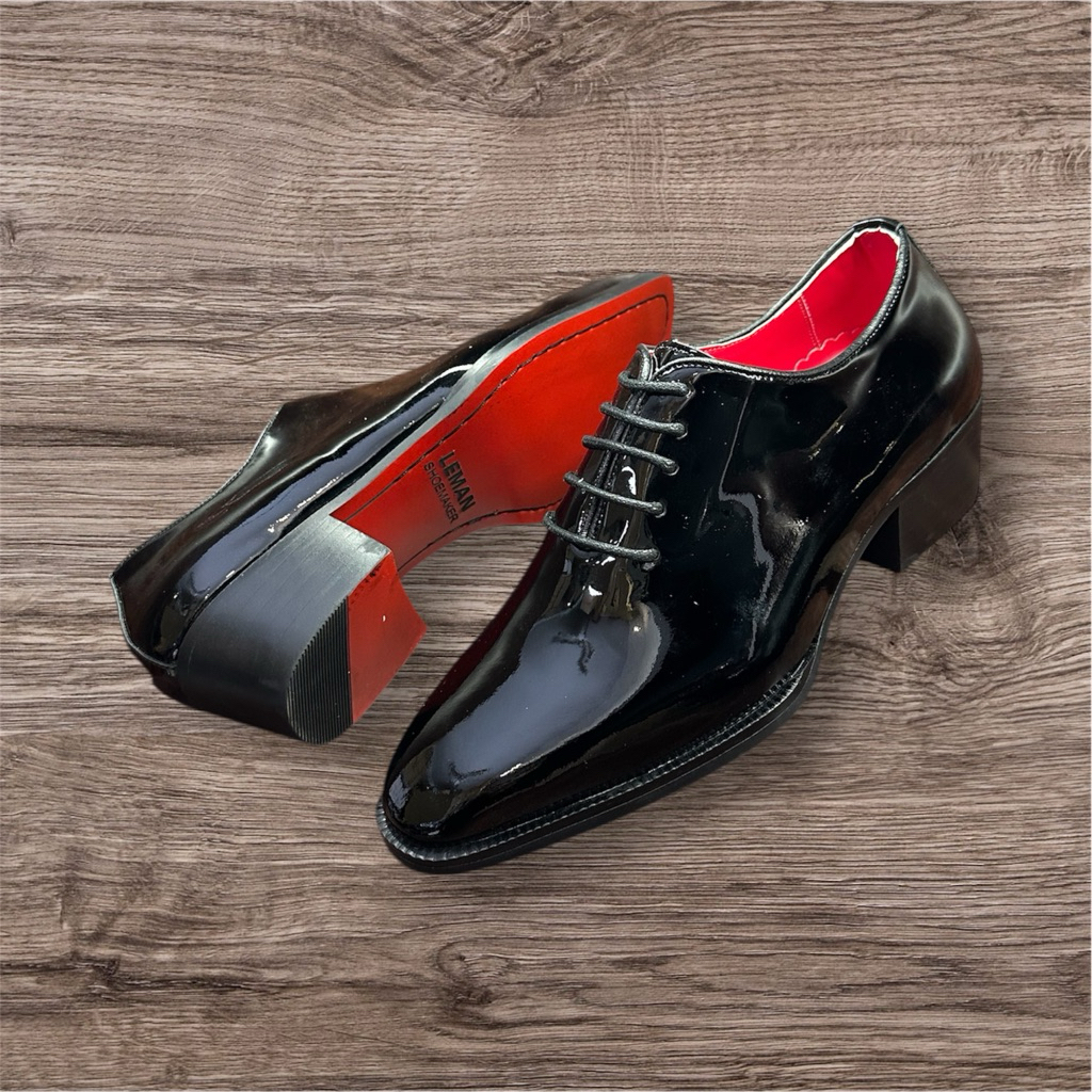 Oxford Whole Cut 5cm Da Ý Cao cấp Gót đỏ Lót đỏ siêu sang giày dự tiệc