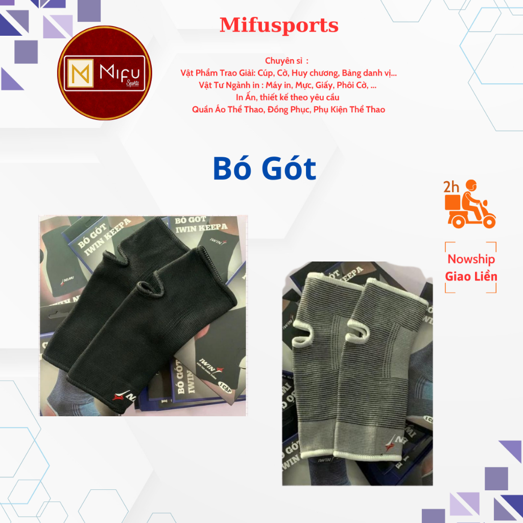 Bó GÓT Thể Thao iWin Keepa Chính Hãng, Băng Gót Xỏ iWin - Bảo Vệ Đầu Gối, Chất Lượng Giá Tốt (1 Cặp)