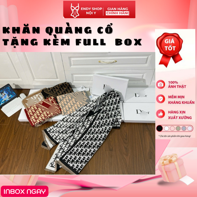 Khăn Choàng Quàng Cổ D.ii..o...r Bản Ngang 60x180 full box Sang Chảnh - Giữ Ấm, Thời Trang