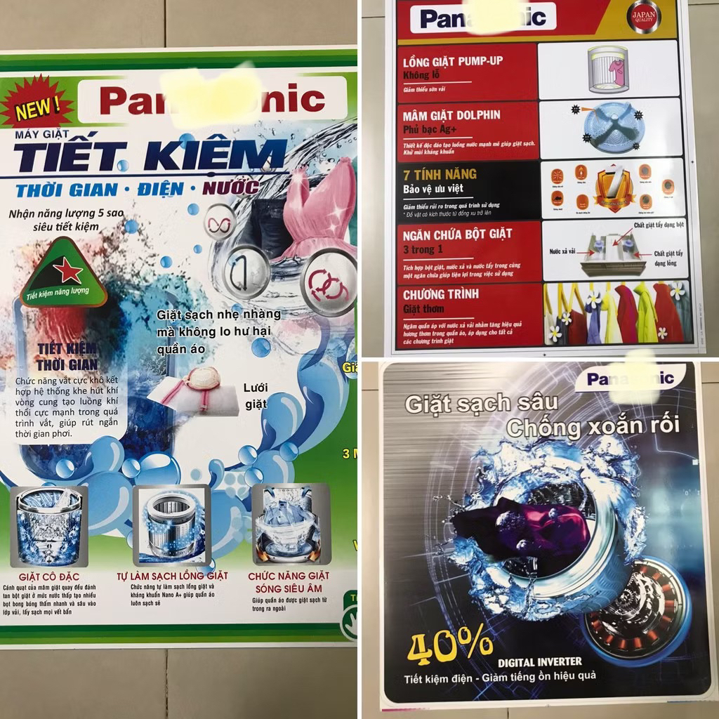 Tem dán máy giặt pa****nic