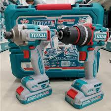 Combo Máy Khoan Búa & Máy Siết Vít Pin 20V TOTAL TCKLI20277 Không Chổi Than Kèm 2 Pin 1 Sạc