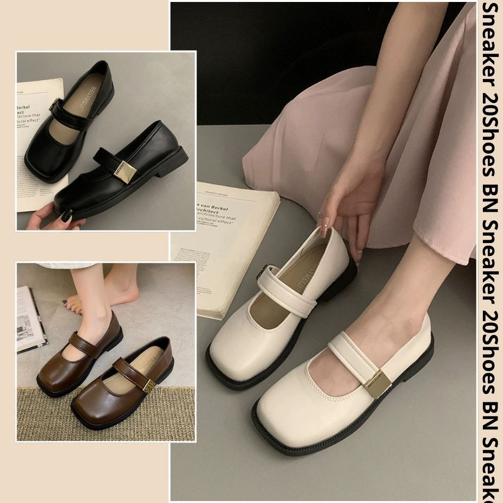  Giày Búp Bê Nữ Quai Dán Gắn Tag Min Chất Da Mềm Thời Trang Hàng Đẹp Đi Làm Đi Chơi Thoải Mái || N11 