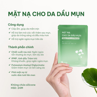 Combo 10 Miếng Mặt Nạ Thạch Dừa Dưỡng Da Cỏ Mềm