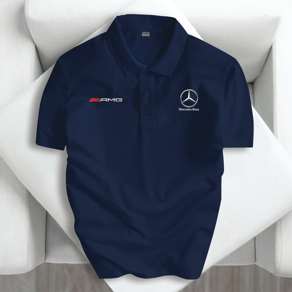 Áo polo Mec AMG đỏ - Áo Mercedes Cao cấp cotton thấm hút mồ hôi - nam nữ cao cấp, vải xịn, màu đẹp
