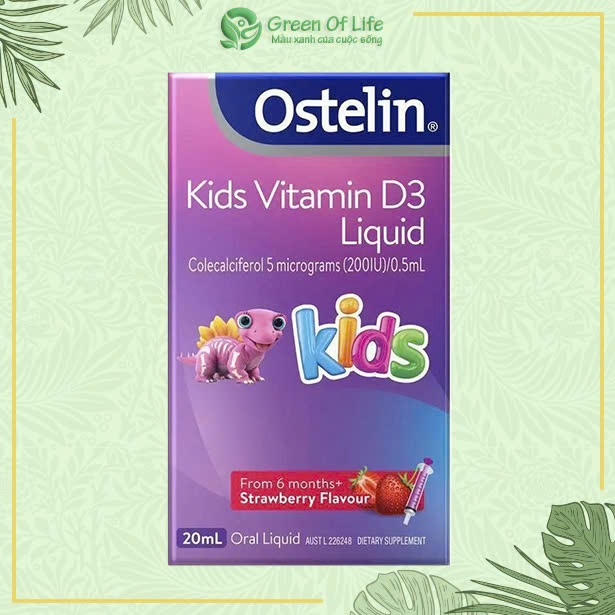 D3 Liquid Ostelin Kids cho bé Úc - Vitamin D3 Ostelin 20ml