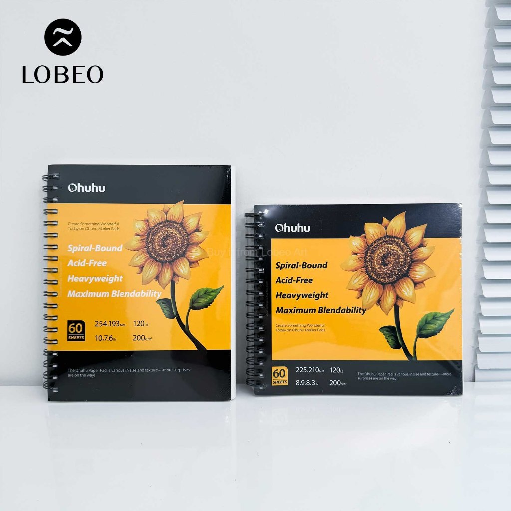 [SALE] Sổ vẽ Ohuhu Marker 200gsm 60 tờ gáy xoắn
