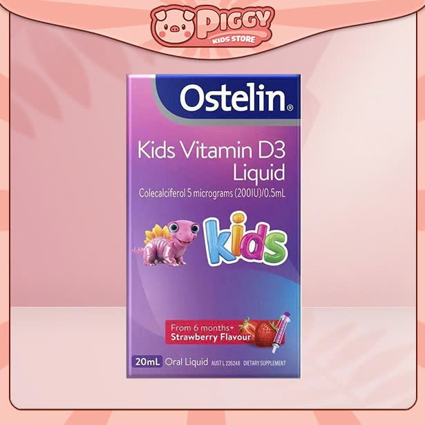 PIGGYKIDS - Siro Ostelin D3 Liquid cho bé 6 tháng+ 20ml Úc