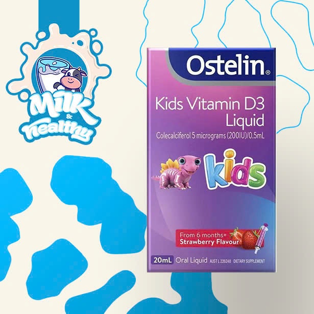 Vitamin D3 dạng nước cho bé Ostelin Kids Vitamin D3 Liquid 20ml