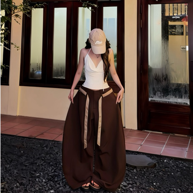 THE FANCE |  Quần ống cong rộng nút gài 2 túi BRITNEY PANTS