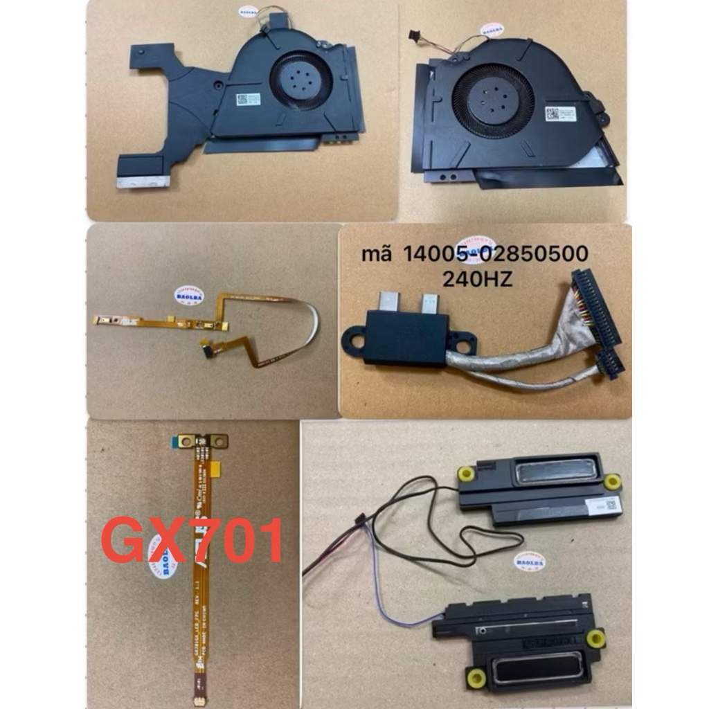 Linh kiện laptop_Zephrus GX701 GX701G GX701GX GX701GWR GX701GW GX701GV - Quạt tản nhiệt - Loa - cáp 