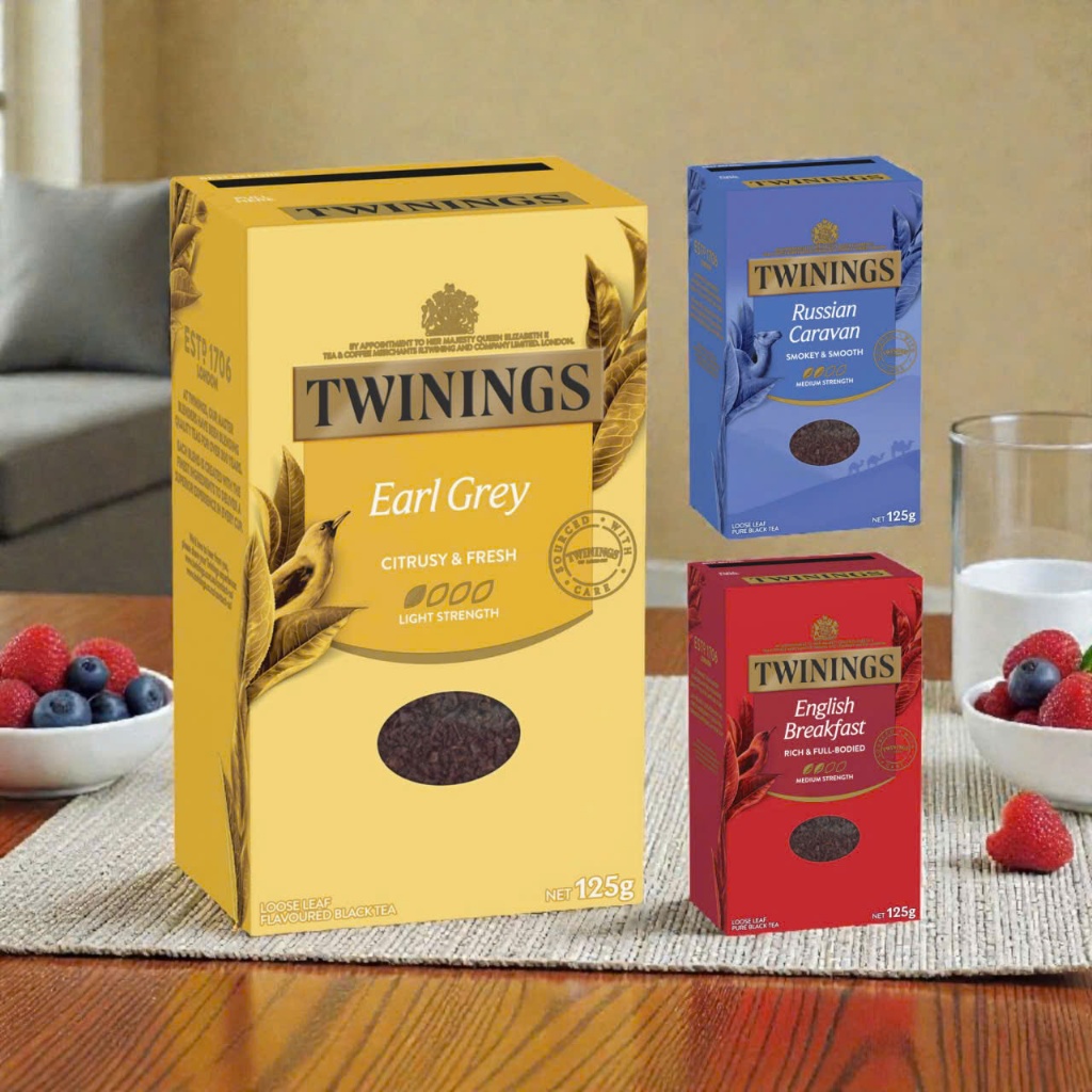 Trà Twinings English Breakfast dạng lá hộp 125g